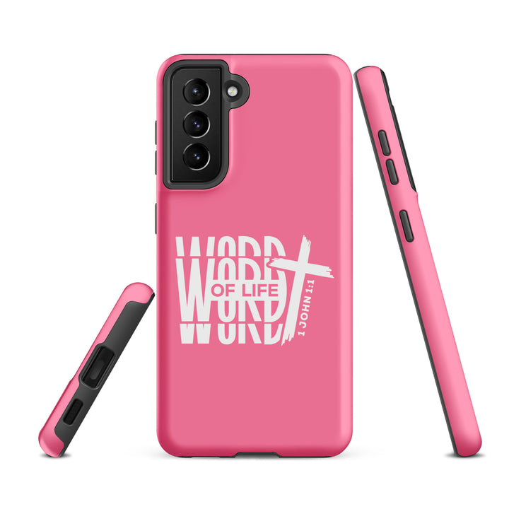 Christian Phone Case Word of Life Cross Pink for Samsung® Samsung® Phone Cases   