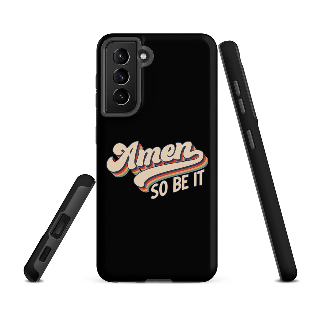 Christian Phone Case Amen So Be It Black for Samsung® Samsung® Phone Cases   