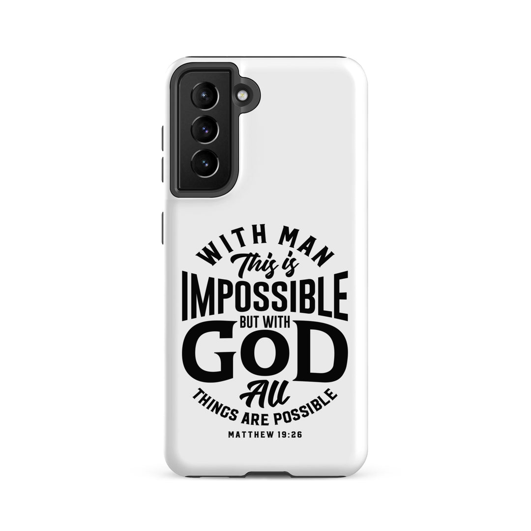 Christian Phone Case All Things Possible White for Samsung® Samsung® Phone Cases Matte Samsung Galaxy S21 FE 