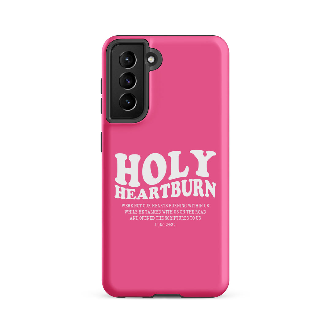 Christian Phone Case Holy Heartburn Pink for Samsung® Samsung® Phone Cases Matte Samsung Galaxy S21 FE 