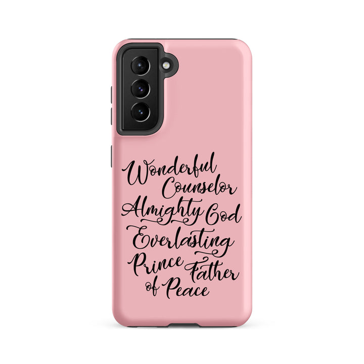 Christian Phone Case Wonderful Counselor Pink for Samsung® Samsung® Phone Cases Matte Samsung Galaxy S21 FE 