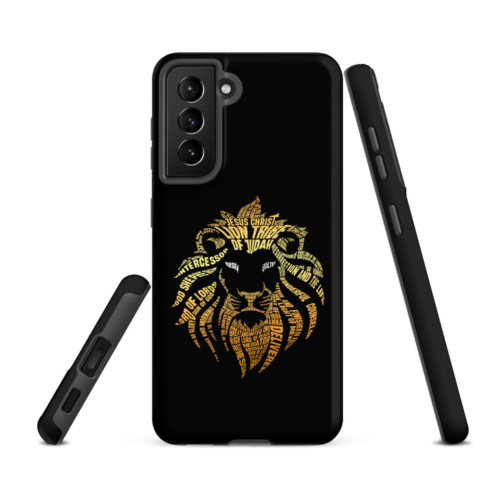 Christian Phone Case Lion Word Cloud Black for Samsung® Samsung® Phone Cases   