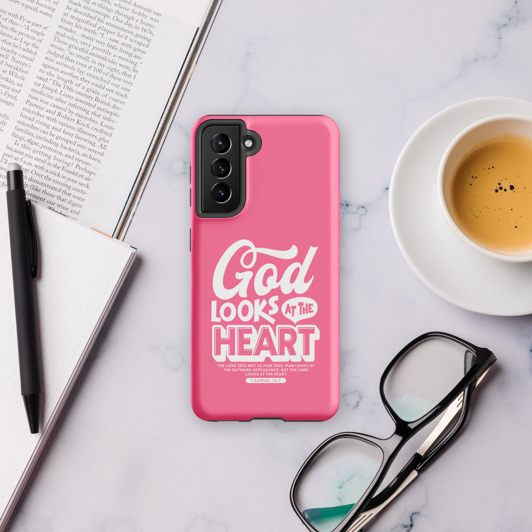 Christian Phone Case God Looks At Heart  for Samsung® Samsung® Phone Cases   