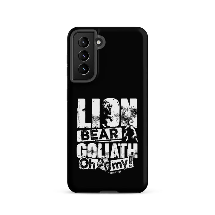 Christian Phone Case Lion Bear Goliath Black for Samsung® Samsung® Phone Cases Matte Samsung Galaxy S21 