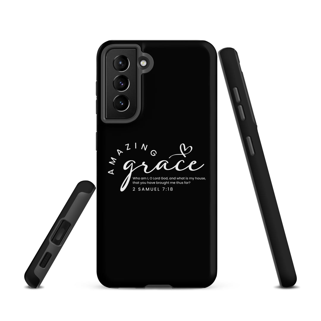 Christian Phone Case Amazing Grace Heart Black for Samsung® Samsung® Phone Cases   