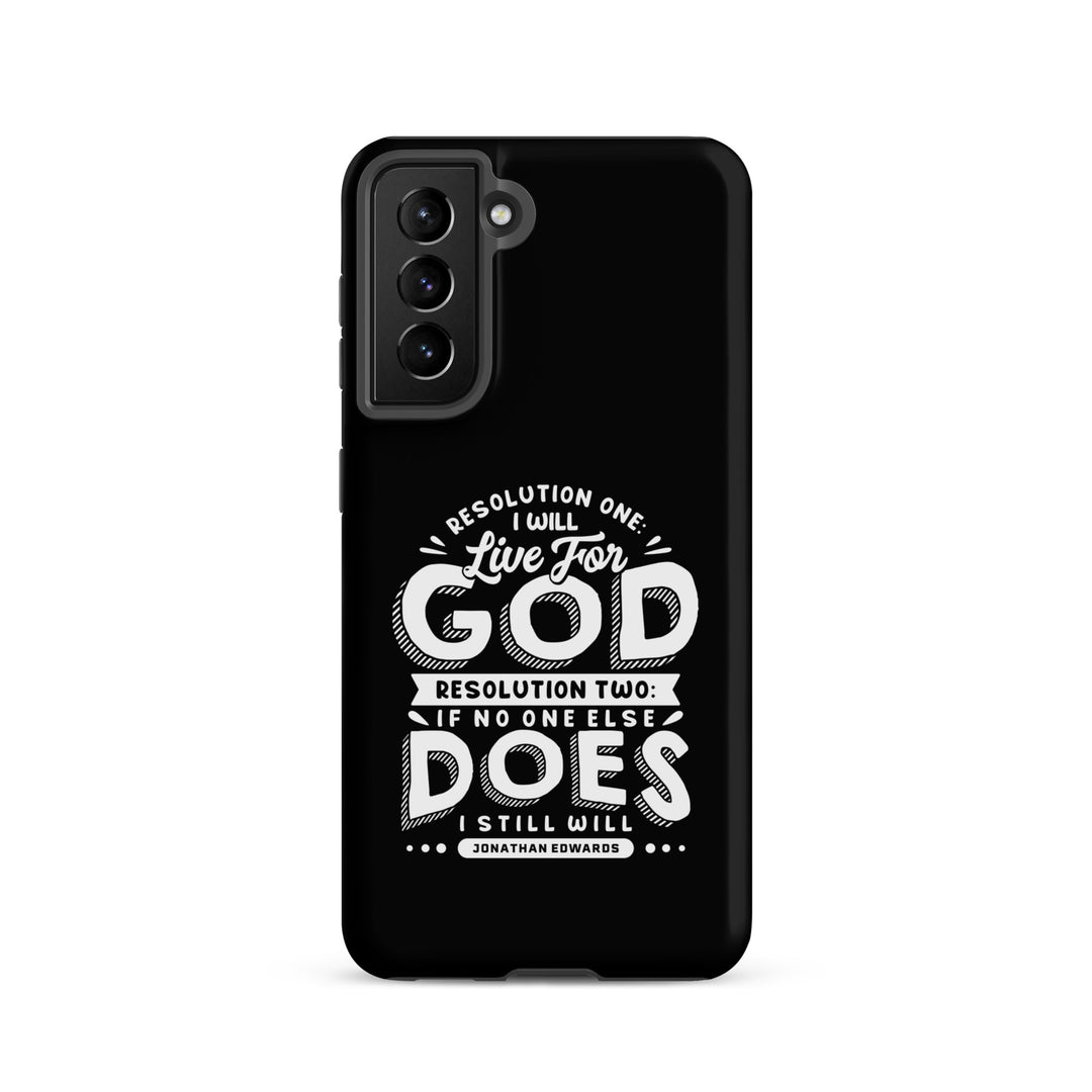 Christian Phone Case Live For God Black for Samsung® Samsung® Phone Cases Matte Samsung Galaxy S21 