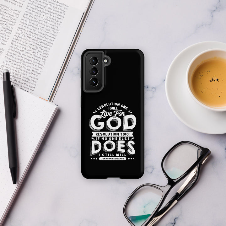 Christian Phone Case Live For God Black for Samsung® Samsung® Phone Cases   