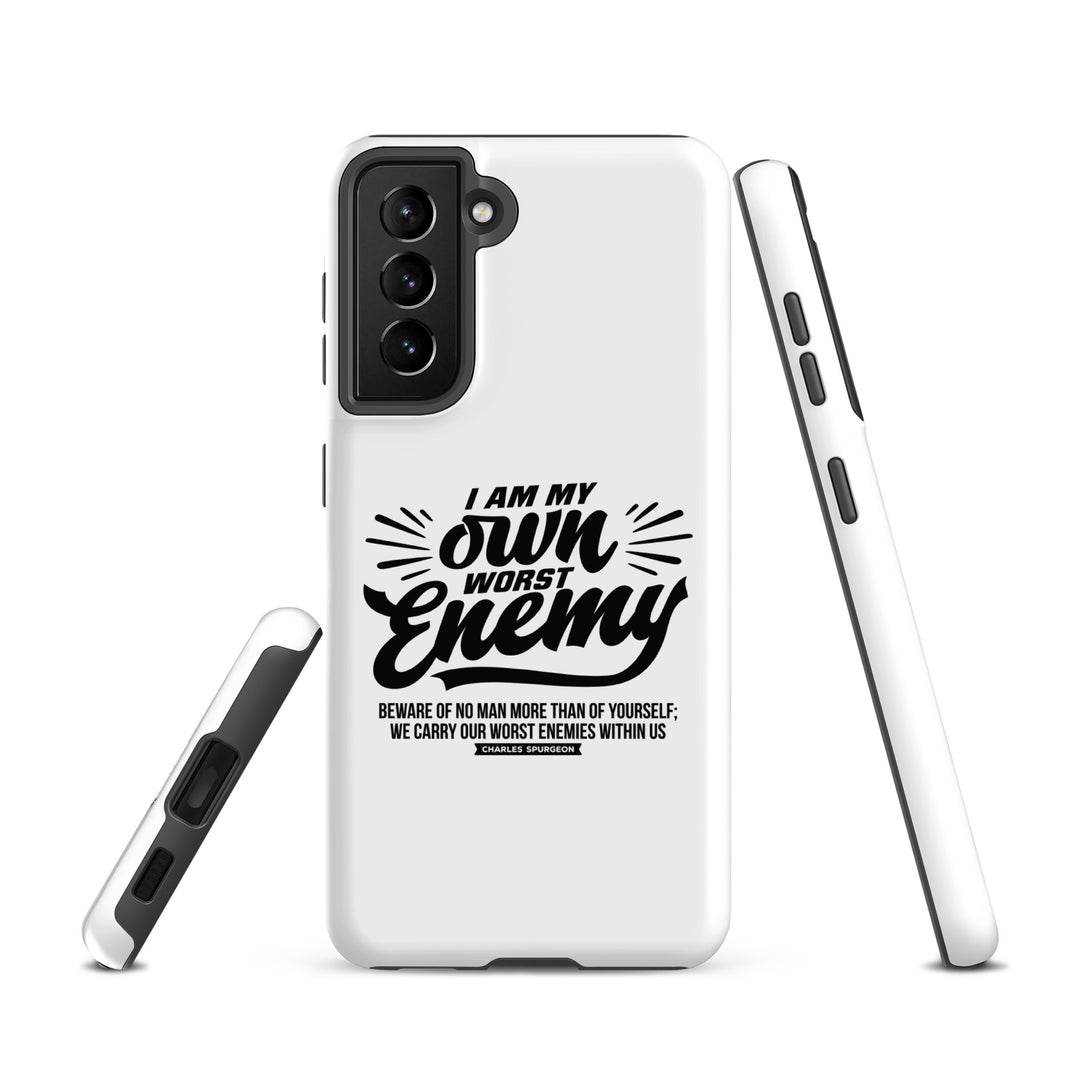 Christian Phone Case Worst Enemy White for Samsung® Samsung® Phone Cases   