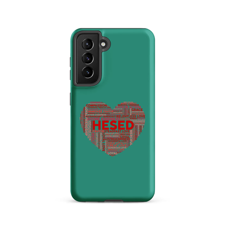 Christian Phone Case Hesed Heart Teal for Samsung® Samsung® Phone Cases Matte Samsung Galaxy S21 