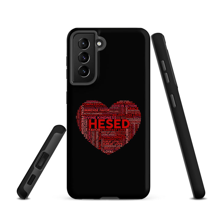 Christian Phone Case Hesed Heart Black for Samsung® Samsung® Phone Cases   