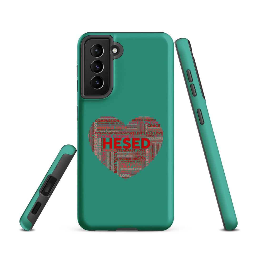 Christian Phone Case Hesed Heart Teal for Samsung® Samsung® Phone Cases   