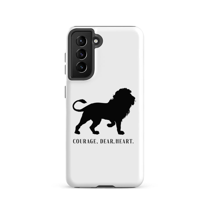 Christian Phone Case Courage Dear Heart White for Samsung® Samsung® Phone Cases Matte Samsung Galaxy S21 