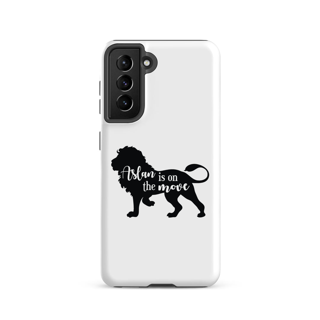 Christian Phone Case Aslan Is On The Move White for Samsung® Samsung® Phone Cases Matte Samsung Galaxy S21 