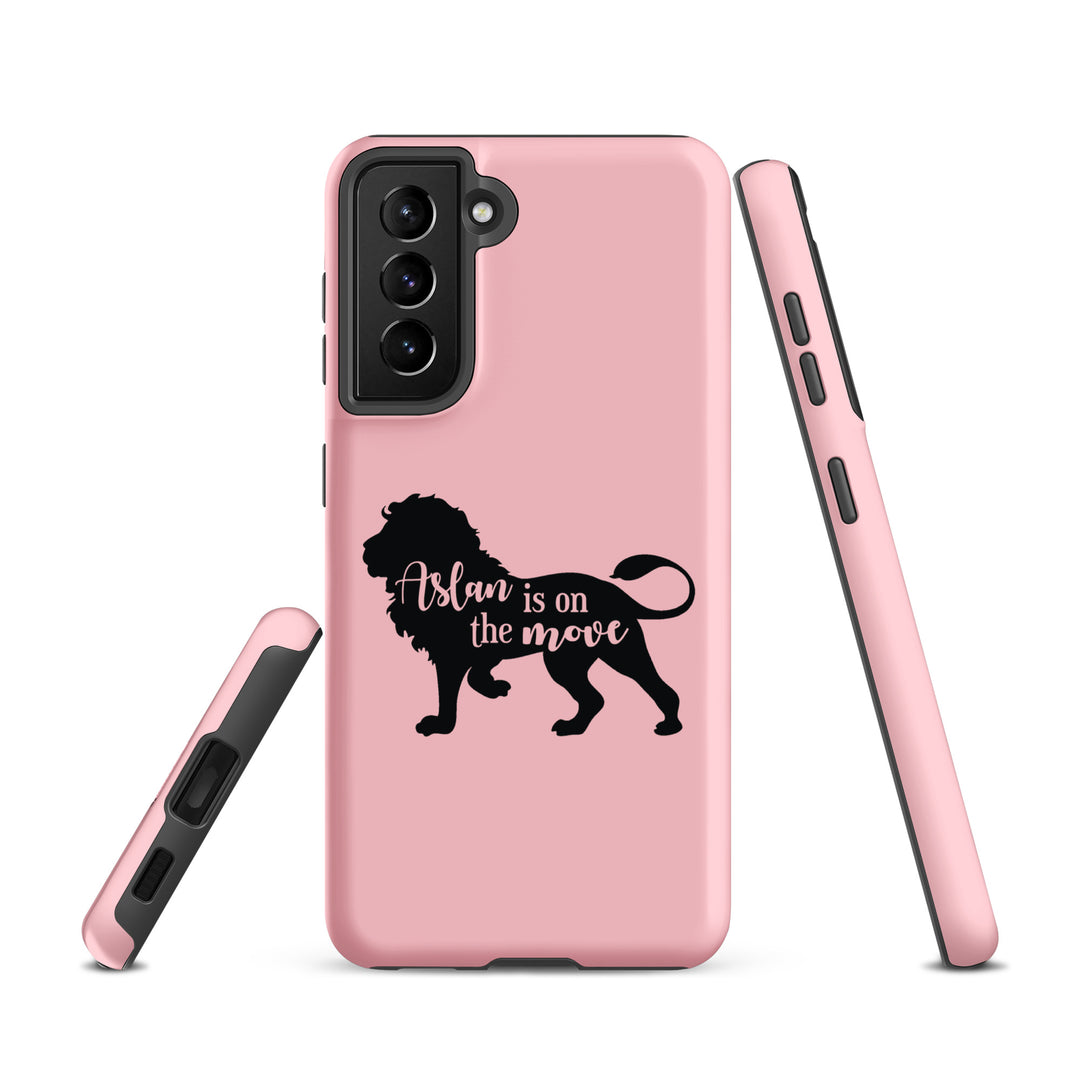 Christian Phone Case Aslan Is On The Move Pink for Samsung® Samsung® Phone Cases   