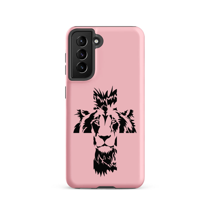 Christian Phone Case Aslan Cross Pink for Samsung® Samsung® Phone Cases Matte Samsung Galaxy S21 