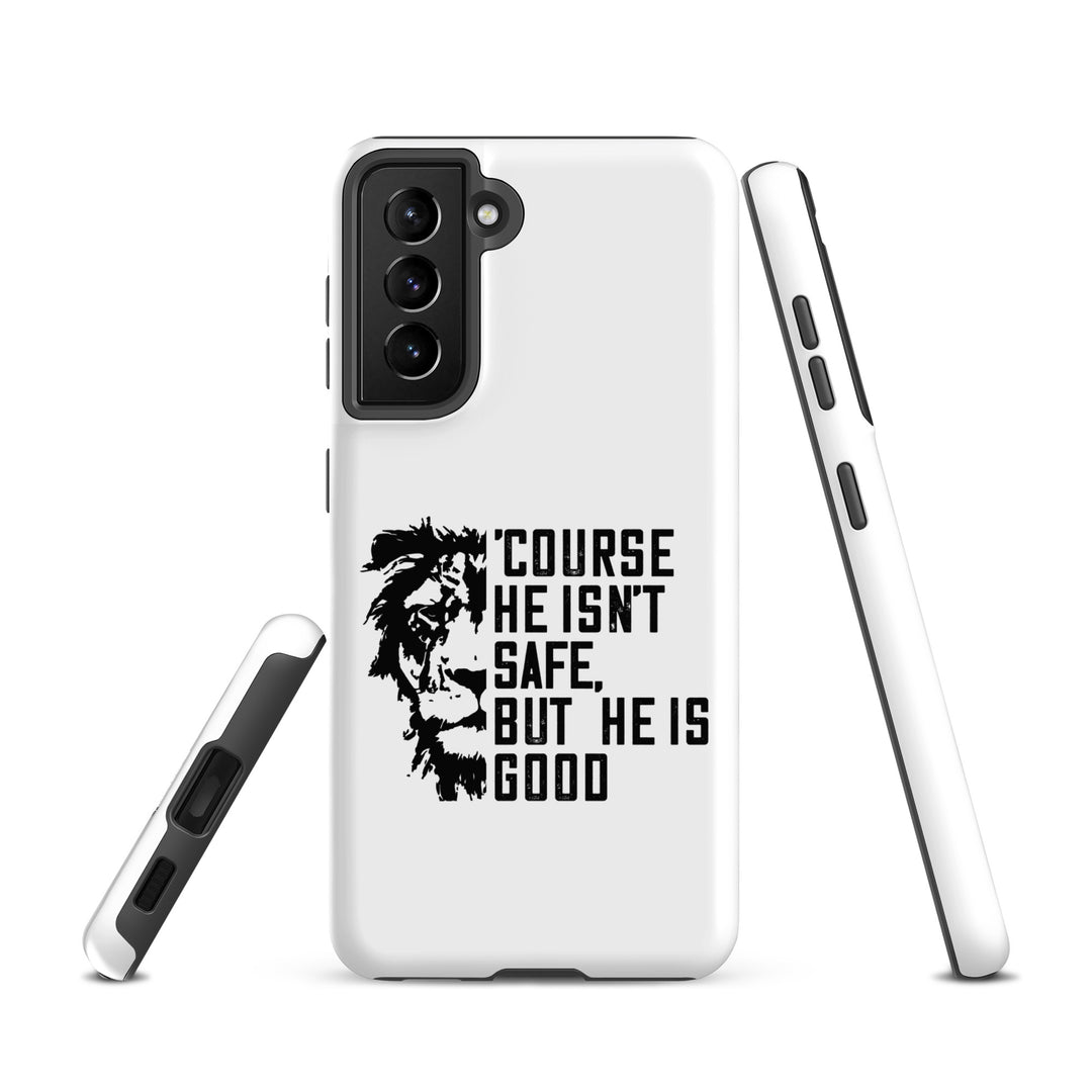 Christian Phone Case 'Course He Isn't Safe White for Samsung® Samsung® Phone Cases   