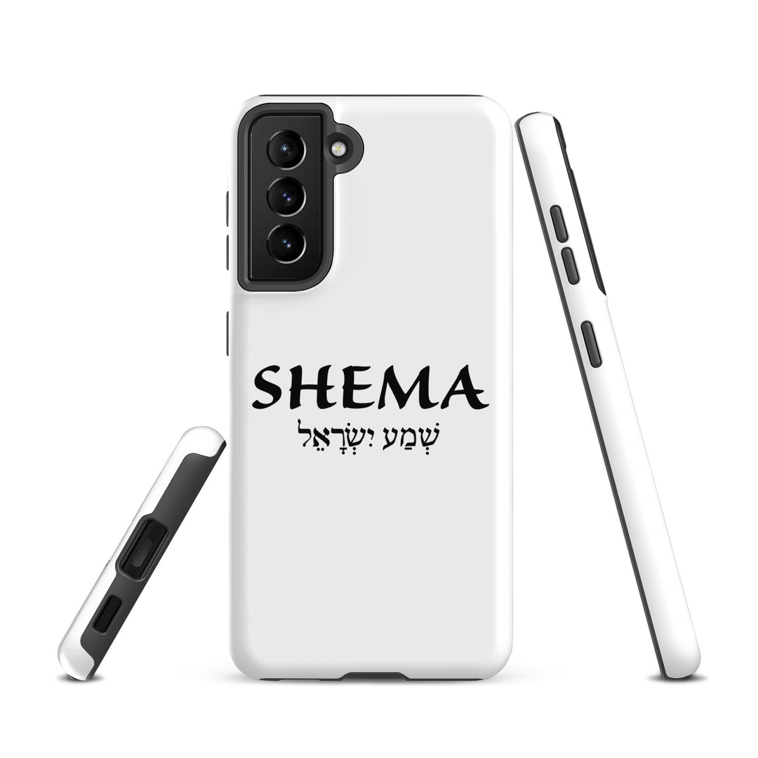 Christian Phone Case Shema Hebrew White for Samsung® Samsung® Phone Cases   