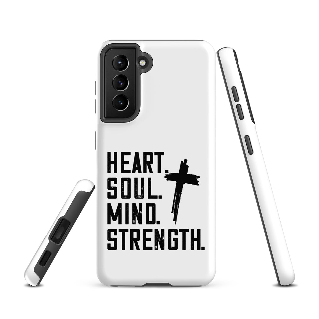 Christian Phone Case Heart Soul Mind Strength White for Samsung® Samsung® Phone Cases   