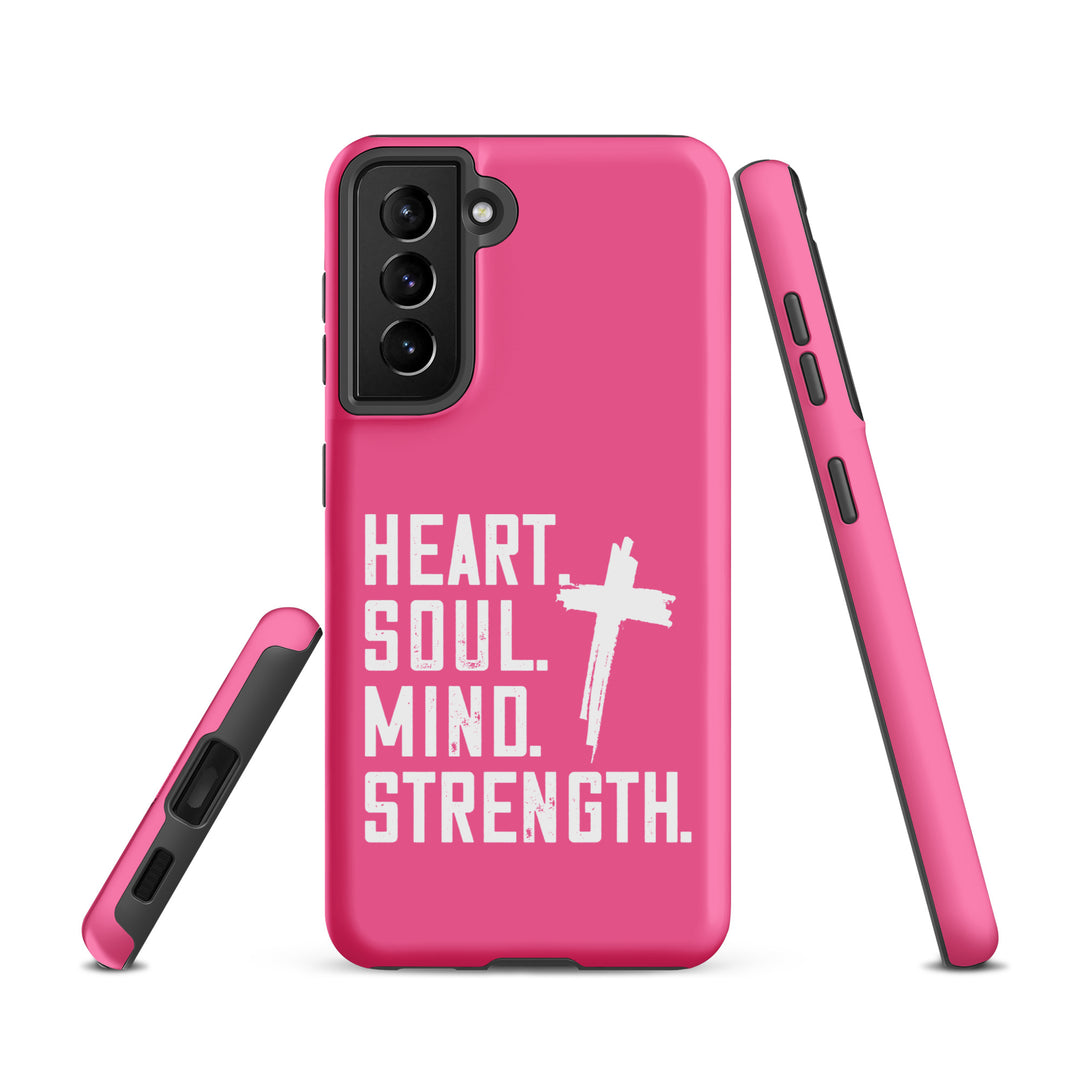 Christian Phone Case Heart Soul Mind Strength Pink for Samsung® Samsung® Phone Cases   