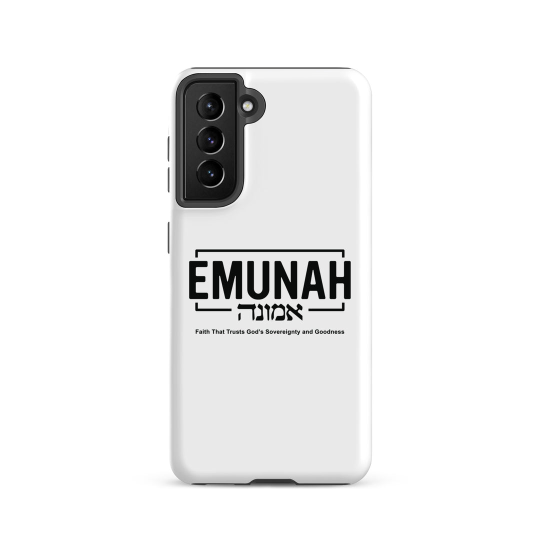 Christian Phone Case Emunah Faith That Trusts White for Samsung® Samsung® Phone Cases Matte Samsung Galaxy S21 