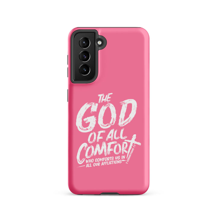 Christian Phone Case God of All Comfort Pink for Samsung® Samsung® Phone Cases Matte Samsung Galaxy S21 