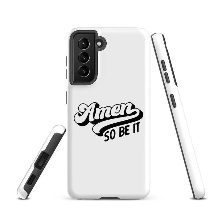 Christian Phone Case Amen So Be It White for Samsung® Samsung® Phone Cases   