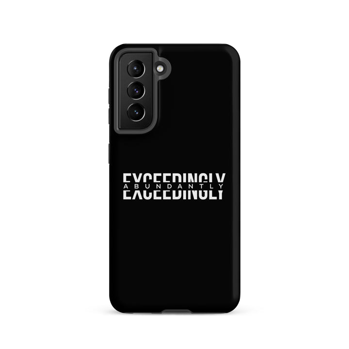 Christian Phone Case Exceedingly Abundantly Black for Samsung® Samsung® Phone Cases Matte Samsung Galaxy S21 