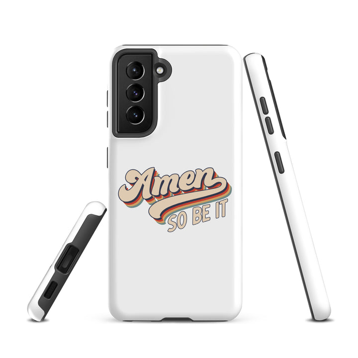 Christian Phone Case Amen So Be It White for Samsung® Samsung® Phone Cases   