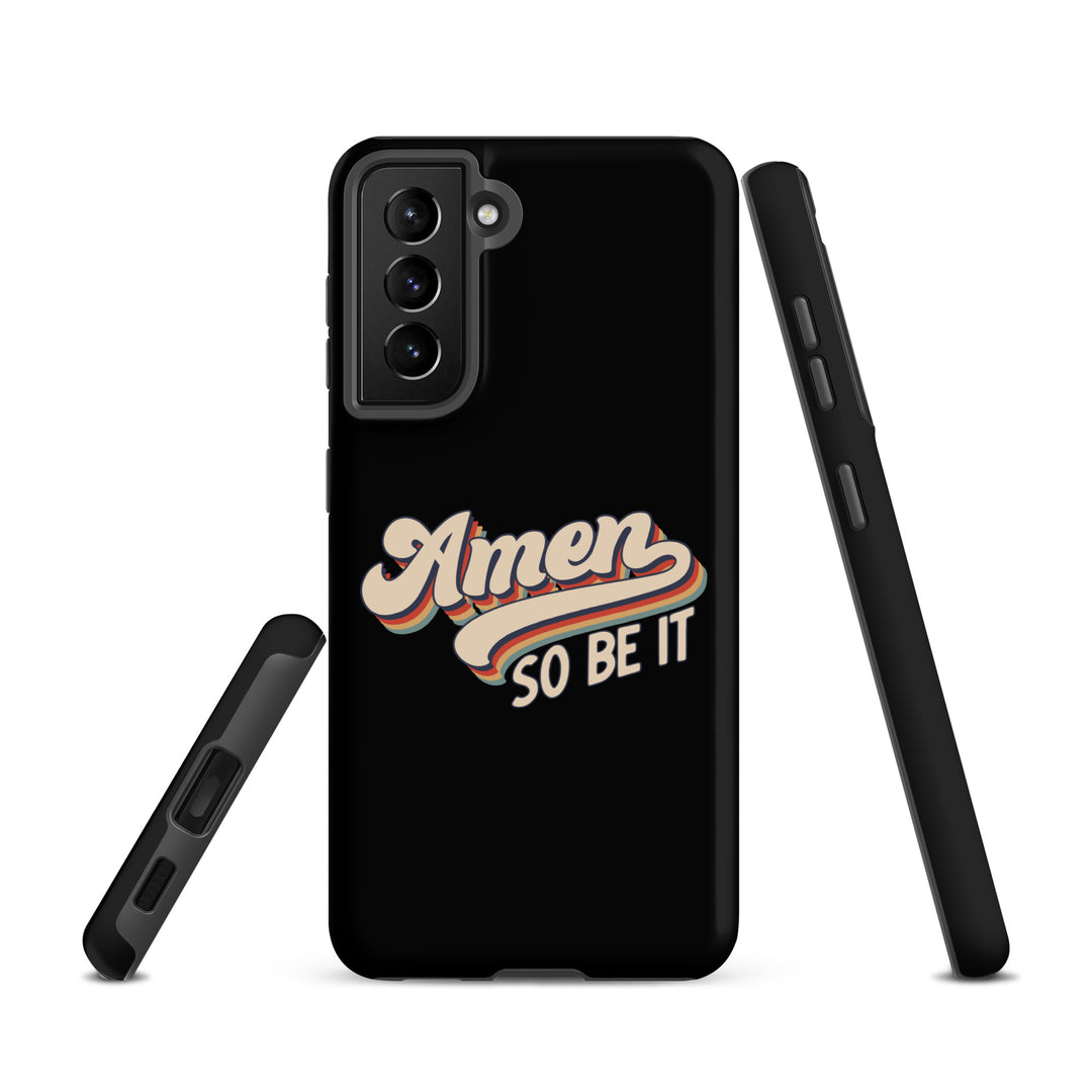 Christian Phone Case Amen So Be It Black for Samsung® Samsung® Phone Cases   