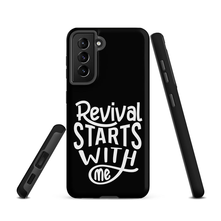 Christian Phone Case Revival Starts With Me Black for Samsung® Samsung® Phone Cases   