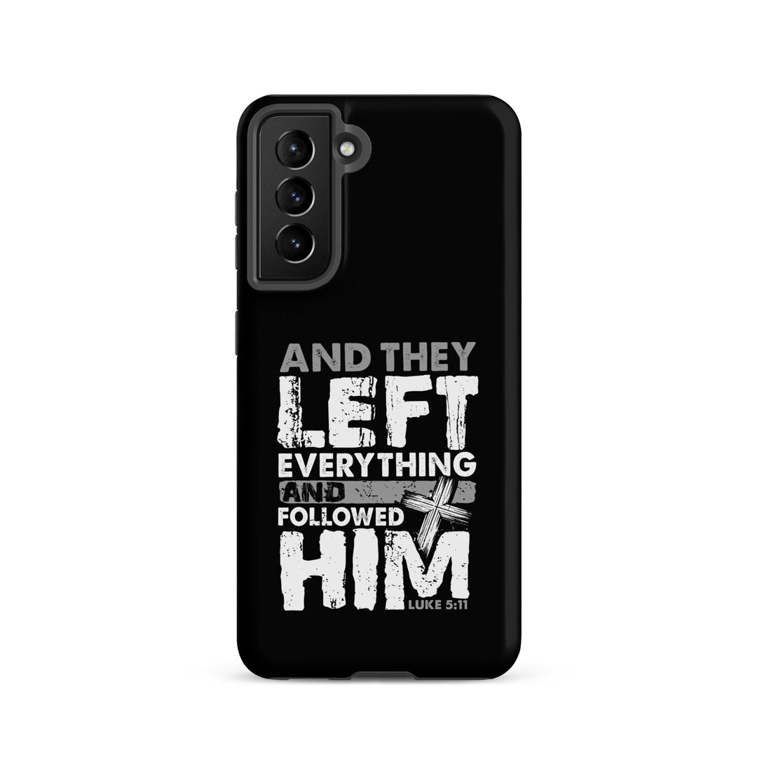 Christian Phone Case Left Everything Cross Black for Samsung® Samsung® Phone Cases Matte Samsung Galaxy S21 