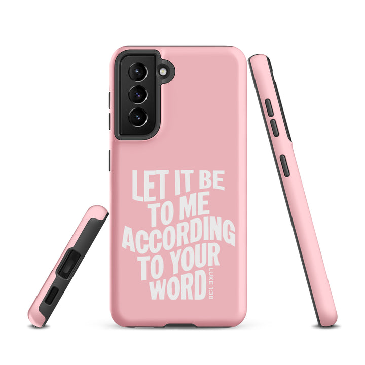 Christian Phone Case According To Your Word Pink for Samsung® Samsung® Phone Cases   