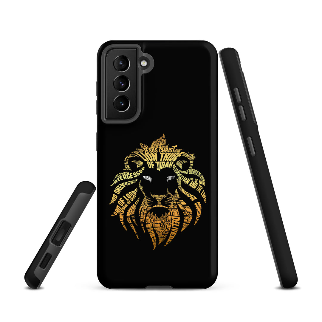 Christian Phone Case Lion Word Cloud Black for Samsung® Samsung® Phone Cases   