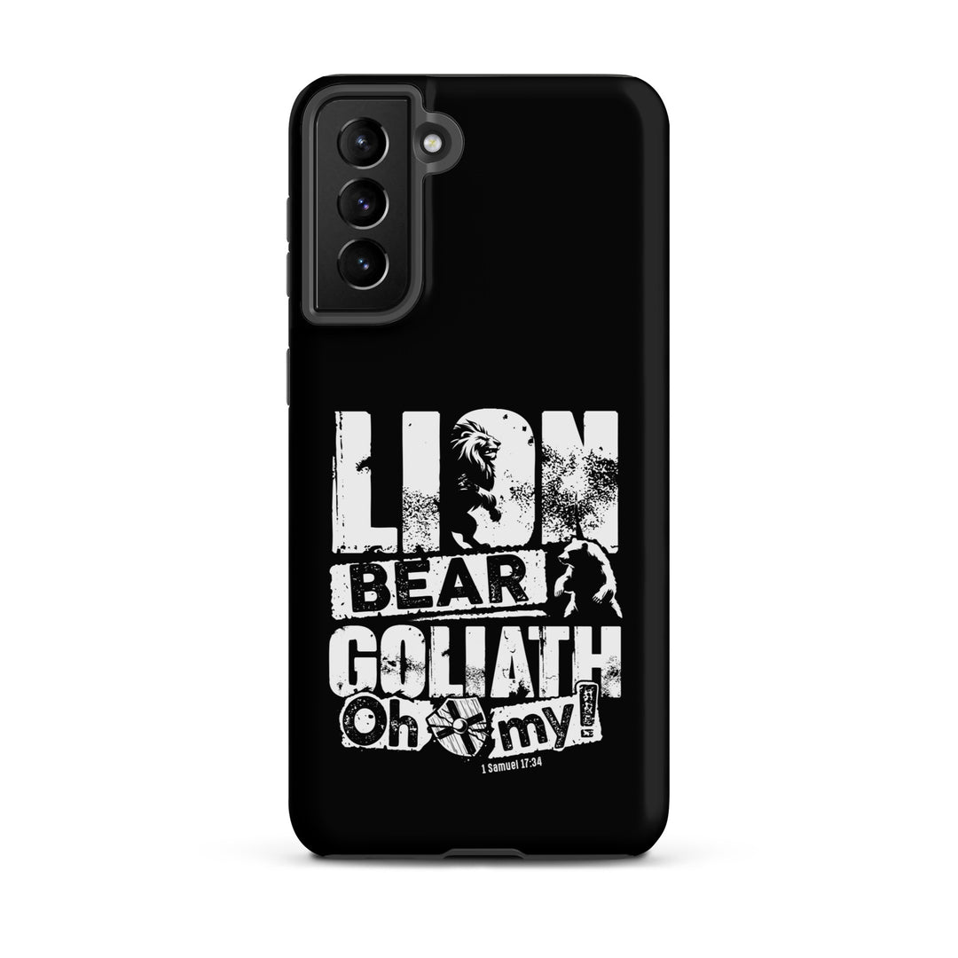 Christian Phone Case Lion Bear Goliath Black for Samsung® Samsung® Phone Cases Matte Samsung Galaxy S21 Plus 