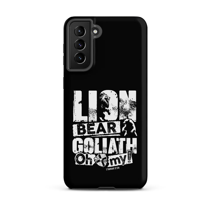 Christian Phone Case Lion Bear Goliath Black for Samsung® Samsung® Phone Cases Matte Samsung Galaxy S21 Plus 