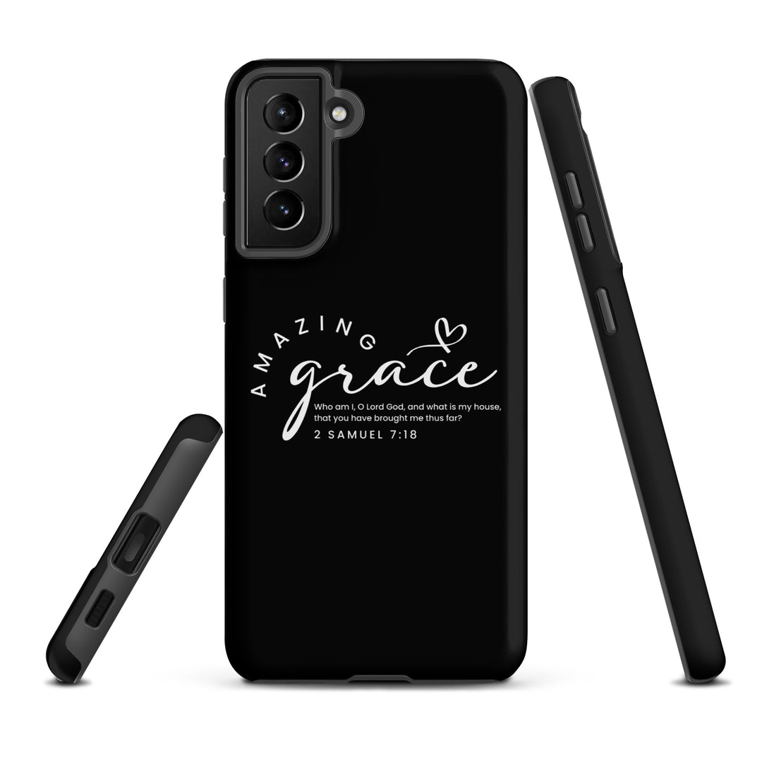 Christian Phone Case Amazing Grace Heart Black for Samsung® Samsung® Phone Cases   