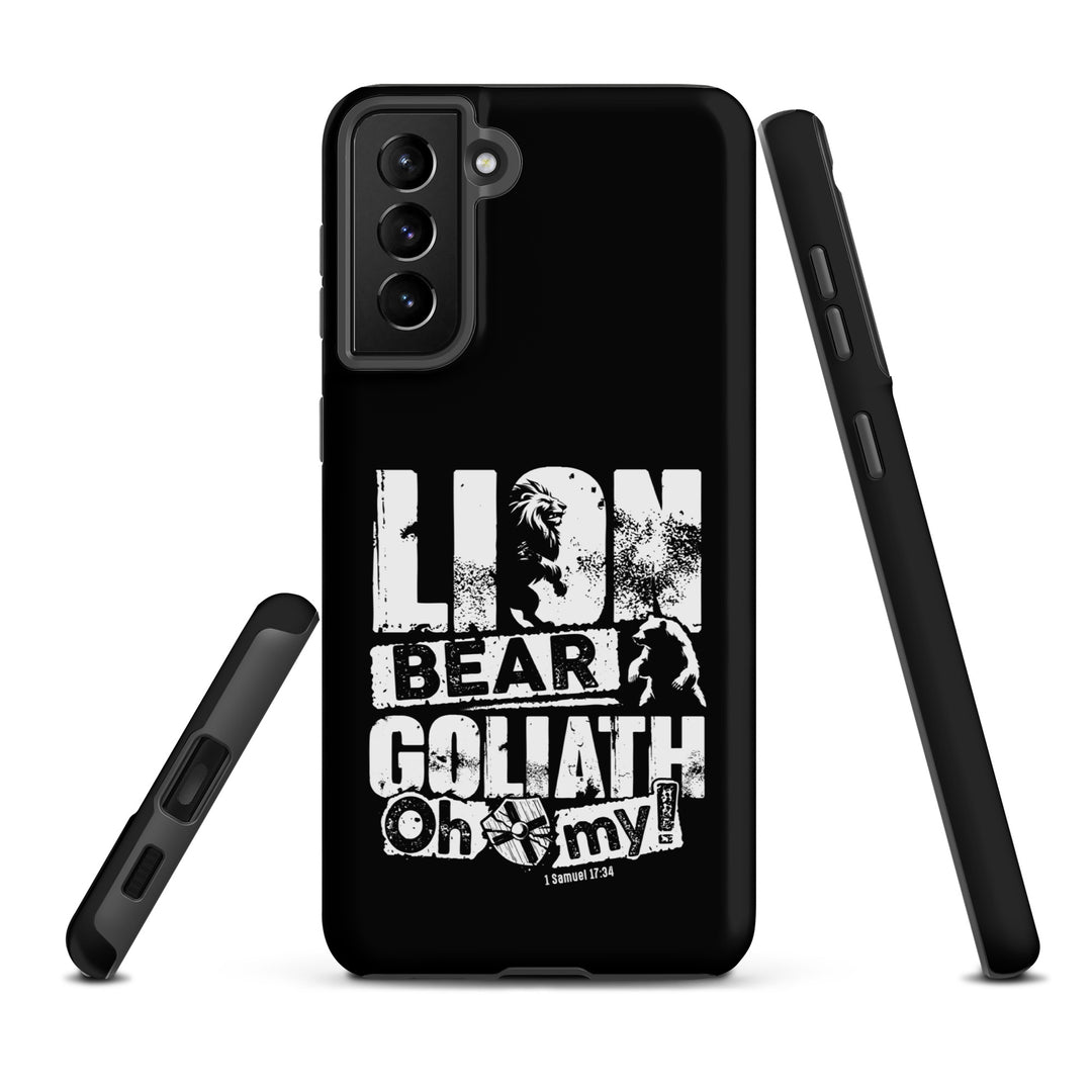 Christian Phone Case Lion Bear Goliath Black for Samsung® Samsung® Phone Cases   