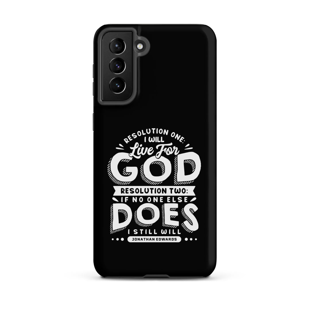 Christian Phone Case Live For God Black for Samsung® Samsung® Phone Cases Matte Samsung Galaxy S21 Plus 