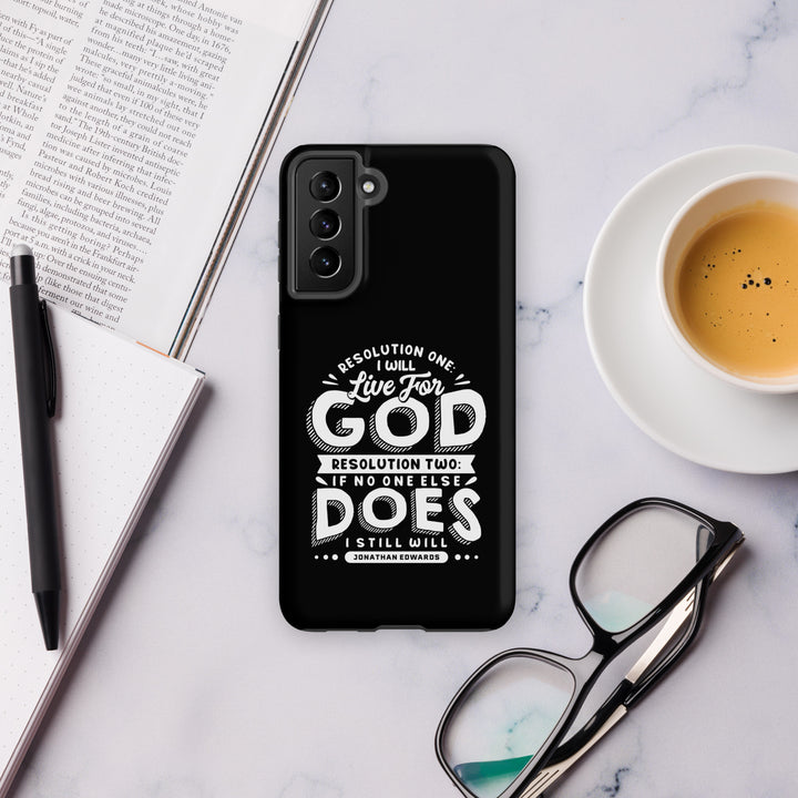 Christian Phone Case Live For God Black for Samsung® Samsung® Phone Cases   