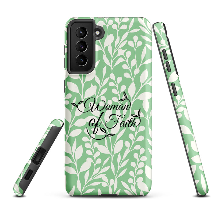 Christian Phone Case Woman of Faith Green for Samsung® Samsung® Phone Cases   