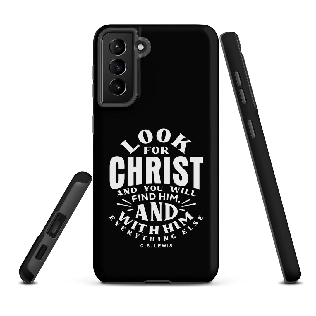 Christian Phone Case Look For Christ Black for Samsung® Samsung® Phone Cases   