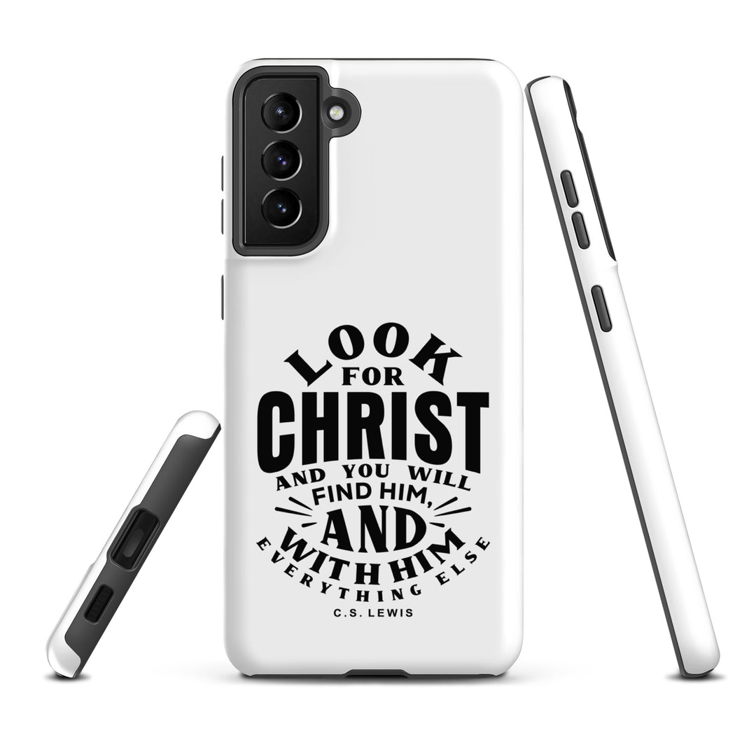 Christian Phone Case Look For Christ White for Samsung® Samsung® Phone Cases   