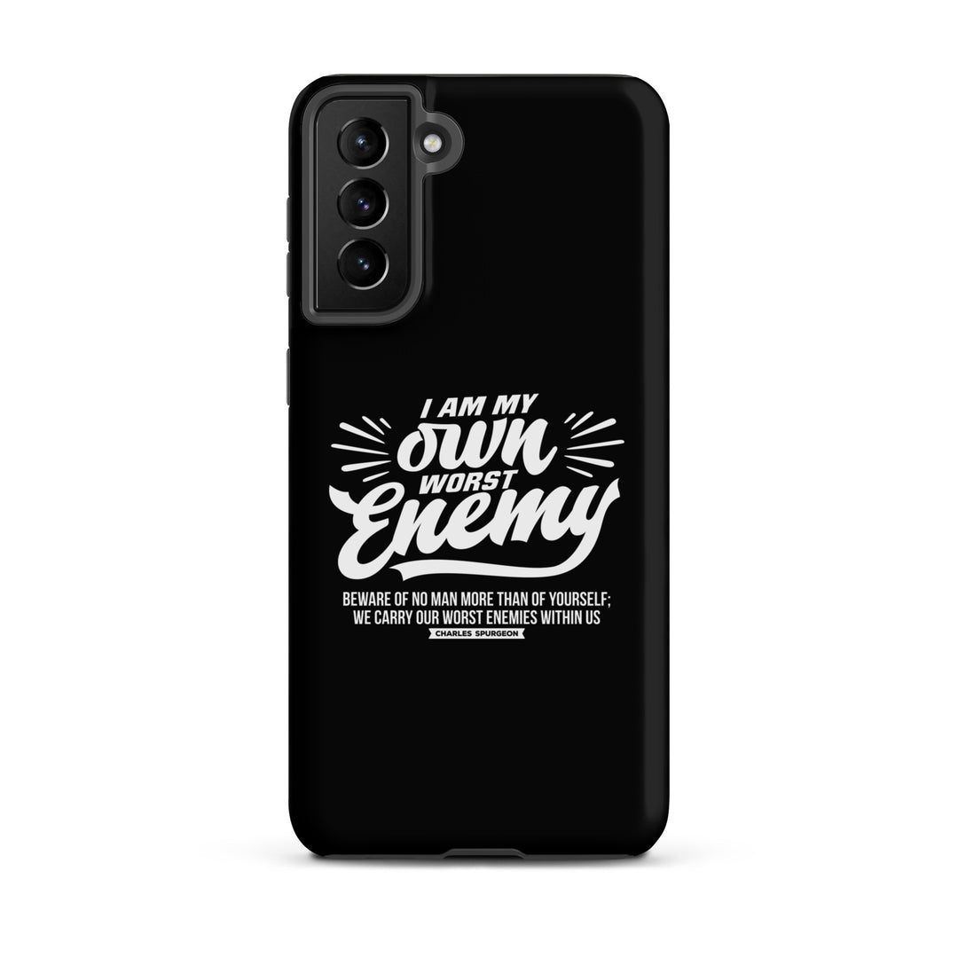 Christian Phone Case Worst Enemy Black for Samsung® Samsung® Phone Cases Matte Samsung Galaxy S21 Plus 