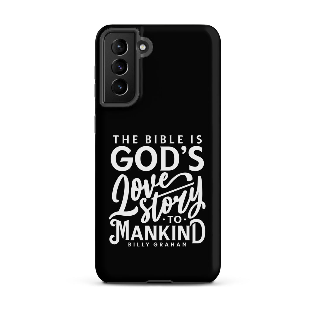 Christian Phone Case God's Love Story Black for Samsung® Samsung® Phone Cases Matte Samsung Galaxy S21 Plus 