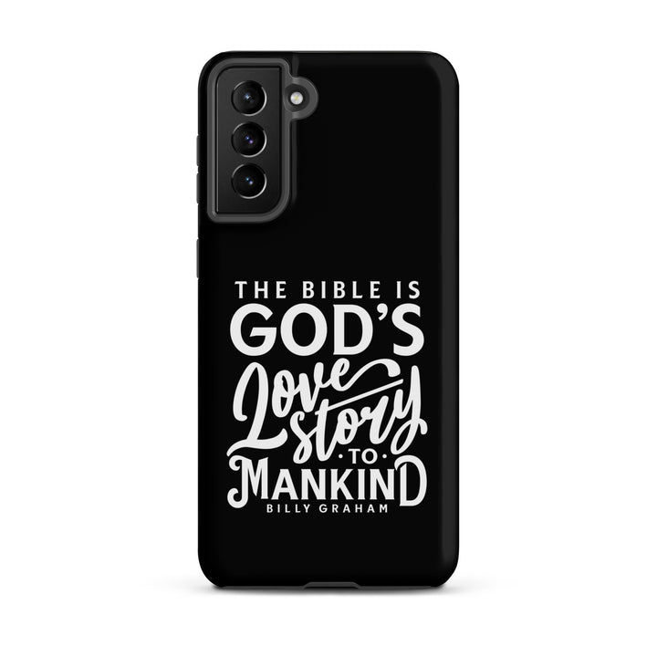 Christian Phone Case God's Love Story Black for Samsung® Samsung® Phone Cases Matte Samsung Galaxy S21 Plus 