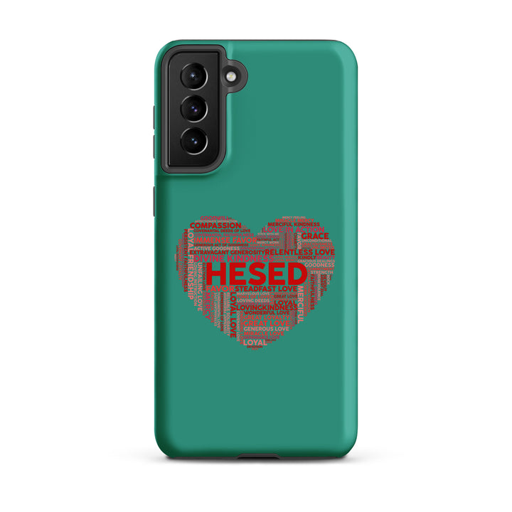 Christian Phone Case Hesed Heart Teal for Samsung® Samsung® Phone Cases Matte Samsung Galaxy S21 Plus 