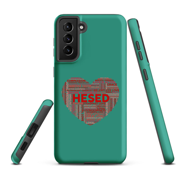 Christian Phone Case Hesed Heart Teal for Samsung® Samsung® Phone Cases   