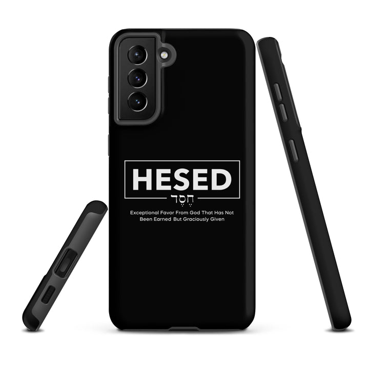 Christian Phone Case Hesed Hebrew Exceptional Favor Black for Samsung® Samsung® Phone Cases   