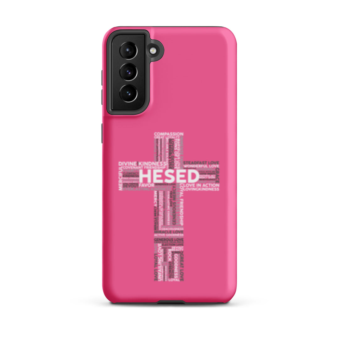 Christian Phone Case Hesed Cross Pink for Samsung® Samsung® Phone Cases Matte Samsung Galaxy S21 Plus 