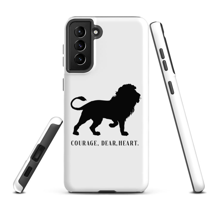 Christian Phone Case Courage Dear Heart White for Samsung® Samsung® Phone Cases   